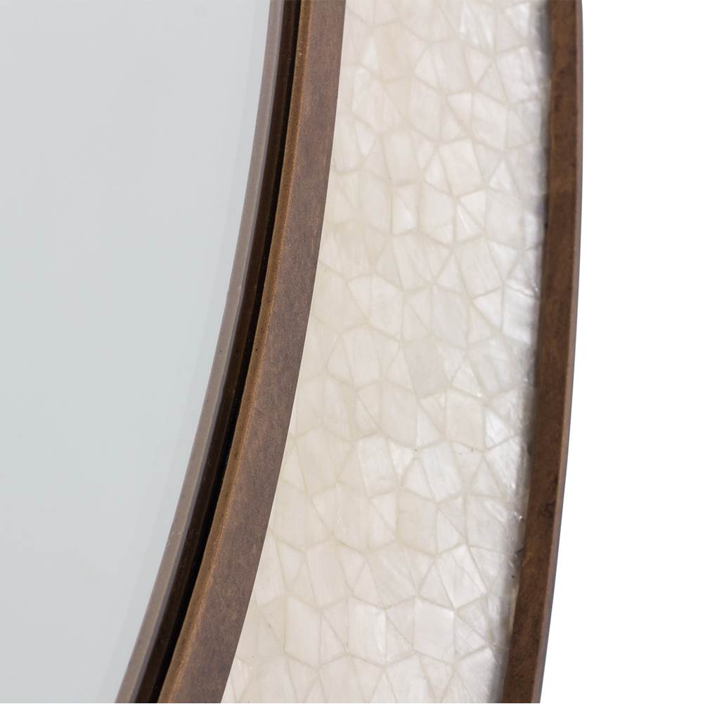 Kalco Lighting 803805 Pearlized Antique Brass Rose 36-in Pearlized Antique Brass Mirror Image 4