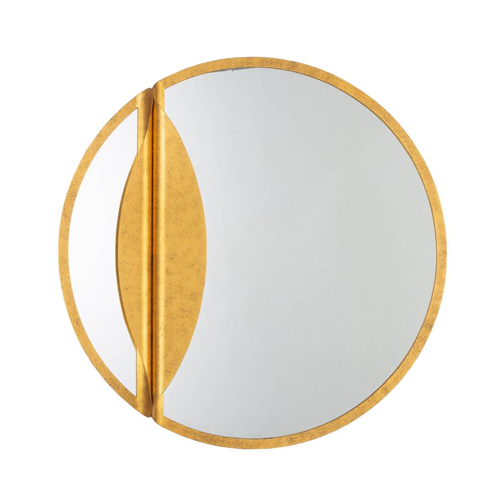 Kalco Lighting 803905 Oxidized Gold Leaf Divisio 30-in Oxidized Gold Leaf Mirror Image 1