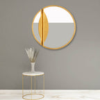 Kalco Lighting 803905 Oxidized Gold Leaf Divisio 30-in Oxidized Gold Leaf Mirror Image 2