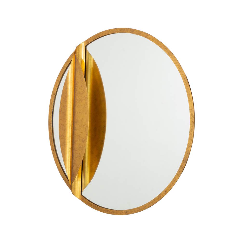 Kalco Lighting 803905 Oxidized Gold Leaf Divisio 30-in Oxidized Gold Leaf Mirror Image 3