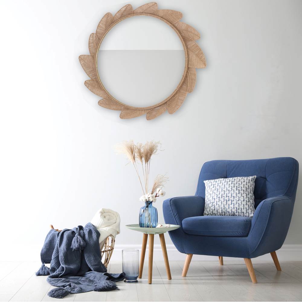 Kalco Lighting Foglie 40-in Jute Mirror