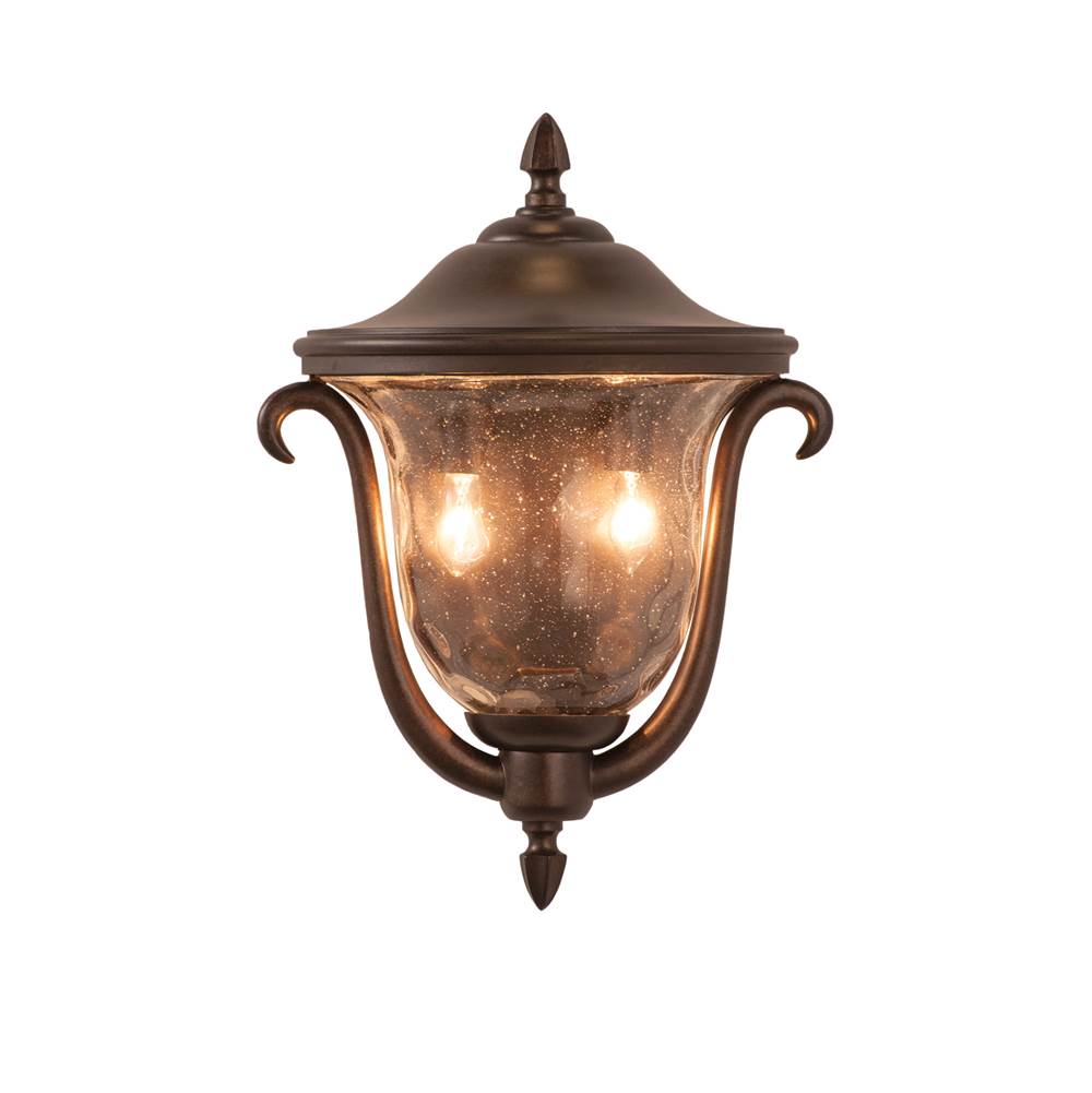 Kalco Lighting Santa Barbara Outdoor Santa Barbara Outdoor 18-in 2 Light Socket Burnished Bronze Outdoor Wall Sconce