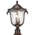 Kalco Lighting Santa Barbara Outdoor Santa Barbara Outdoor 19-in 3 Light Socket Burnished Bronze Outdoor Post Mount