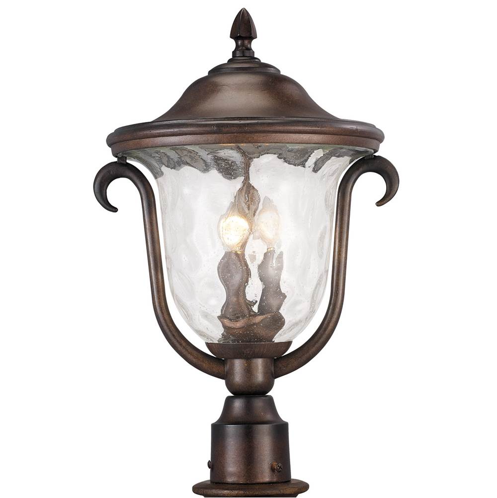 Kalco Lighting Santa Barbara Outdoor Santa Barbara Outdoor 19-in 3 Light Socket Burnished Bronze Outdoor Post Mount
