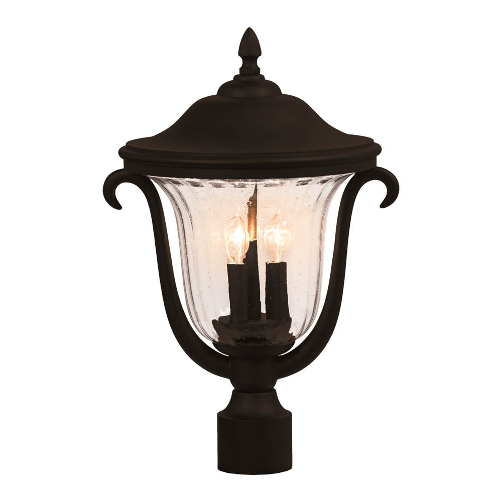 Kalco Lighting Santa Barbara Outdoor Santa Barbara Outdoor 19-in 3 Light Socket Burnished Bronze Outdoor Post Mount
