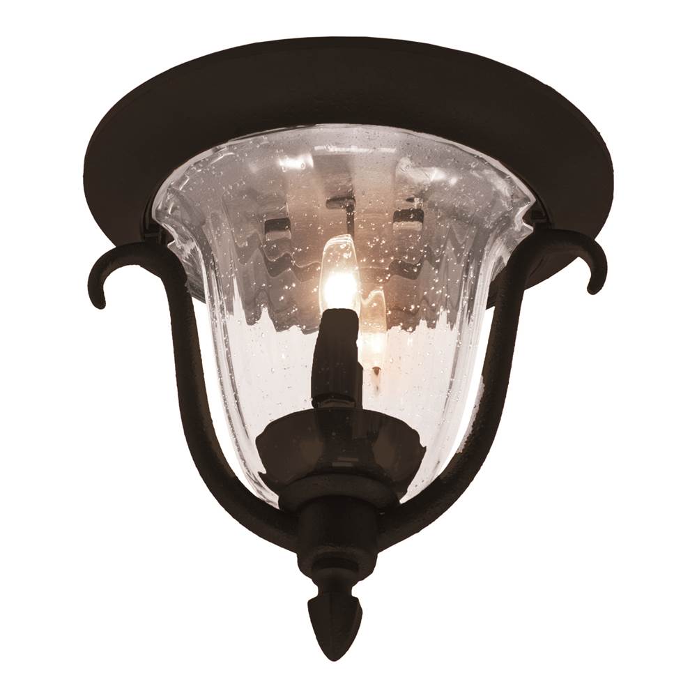 Kalco Lighting Santa Barbara Outdoor Santa Barbara Outdoor 11.5-in 2 Light Socket Burnished Bronze Flush Mount