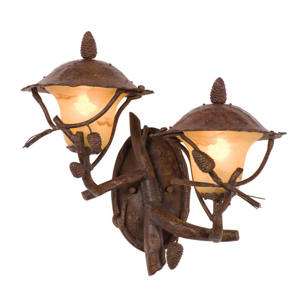 Kalco Lighting Ponderosa Outdoor Ponderosa Outdoor 17-in 2 Light Socket Ponderosa Wall Sconce