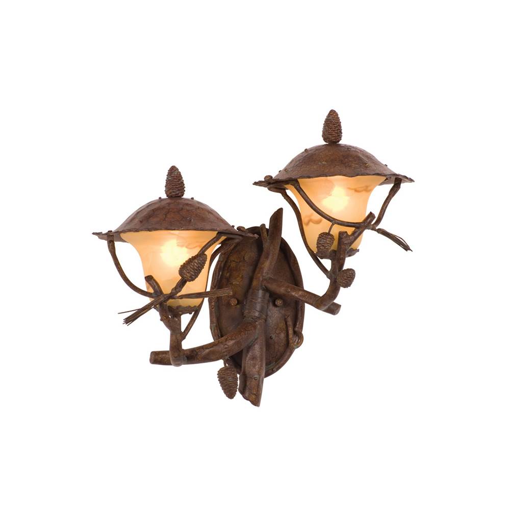 Kalco Lighting Ponderosa Outdoor Ponderosa Outdoor 17-in 2 Light Socket Ponderosa Outdoor Wall Sconce