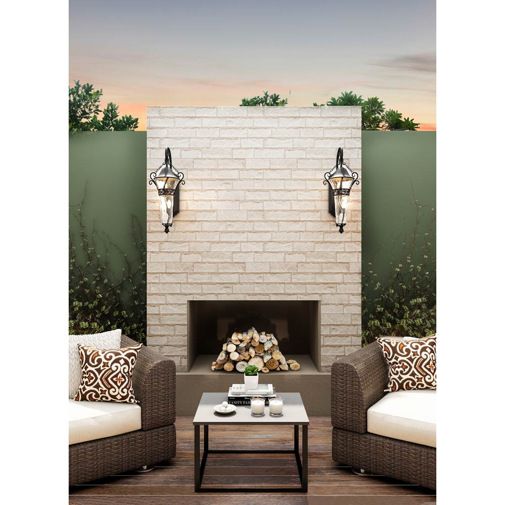 Kalco Lighting Anastasia Outdoor Anastasia Outdoor 2 Light Large Wall Bracket
