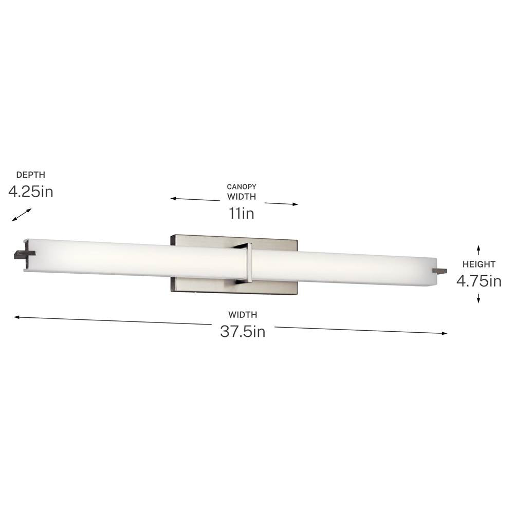 Kichler Lighting 11147NILED Brushed Nickel Linear Bath 36in Led Image 3