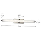 Kichler Lighting 11147NILED Brushed Nickel Linear Bath 36in Led Image 3