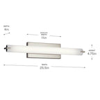 Kichler Lighting 11149NILED Brushed Nickel Linear Bath 26in Led Image 3