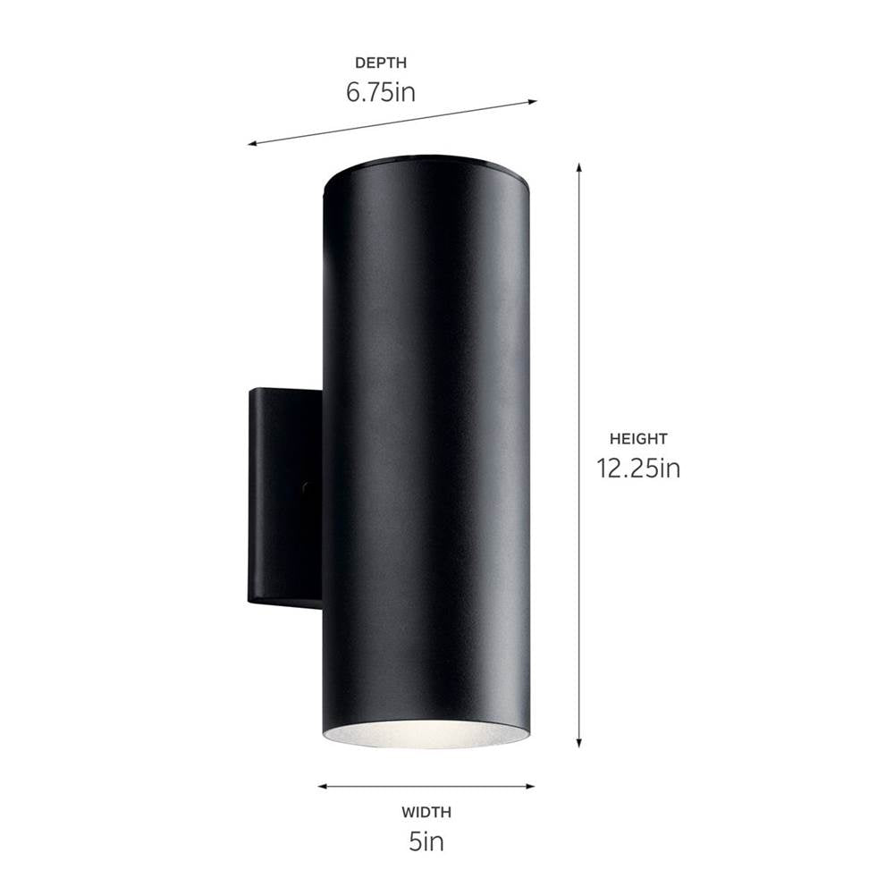 Kichler Lighting 11251BKT30 Textured Black Outdoor Wall 1lt Led Image 3