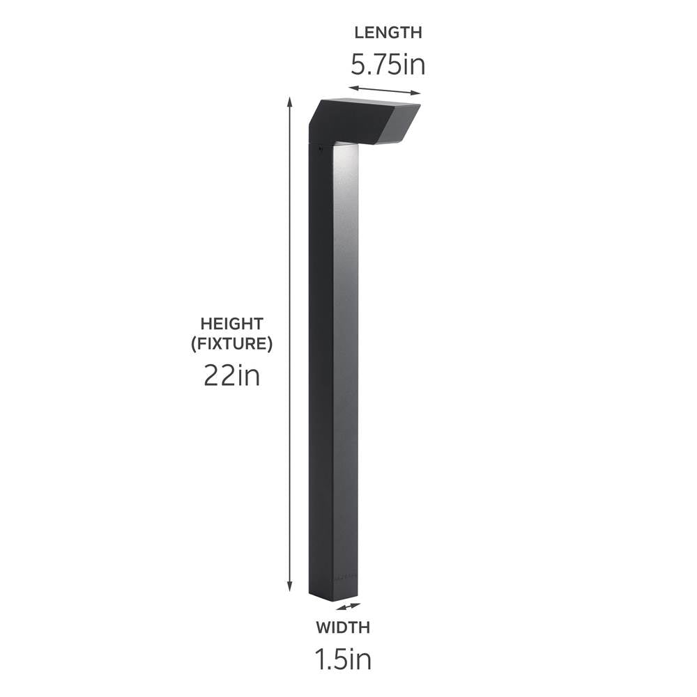 Kichler Lighting 15846BKT Textured Black Right Angle Path Light Image 3