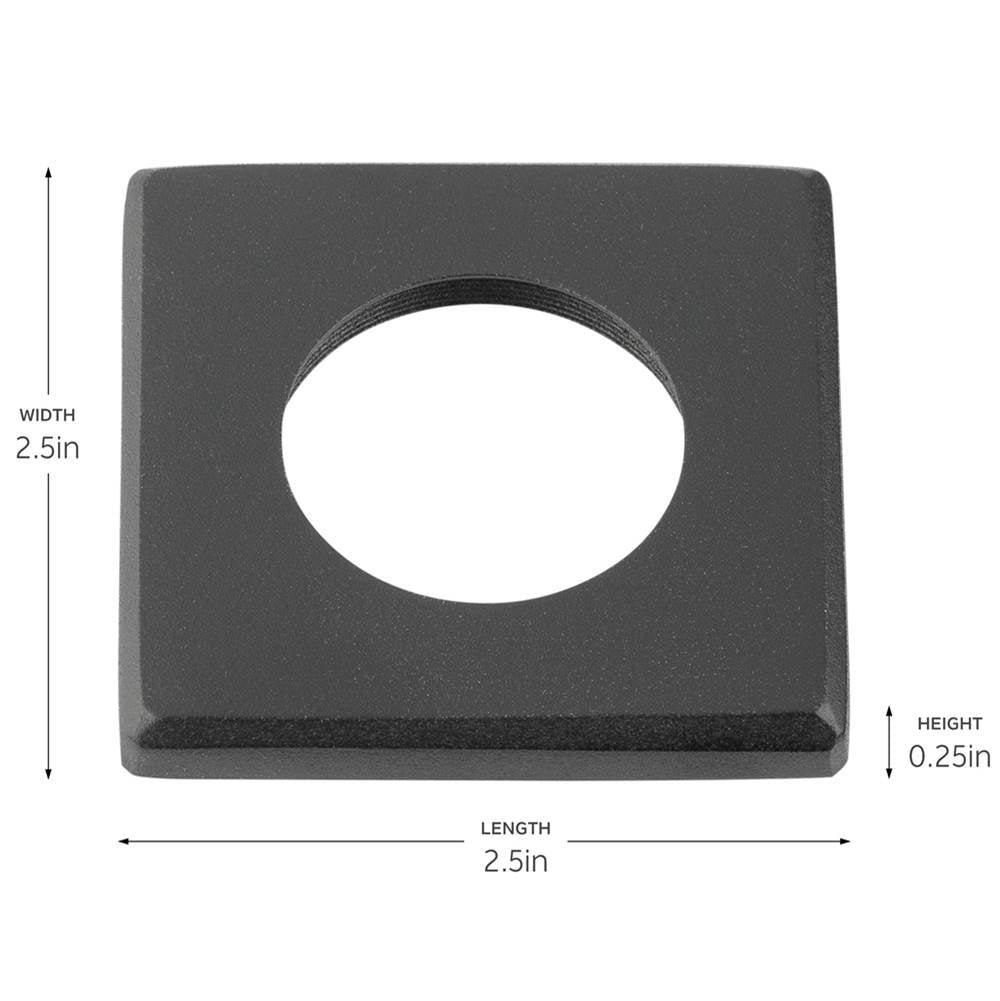 Kichler Lighting 16147BKB Black Brass Mini All-purpose Square Accessory Image 2