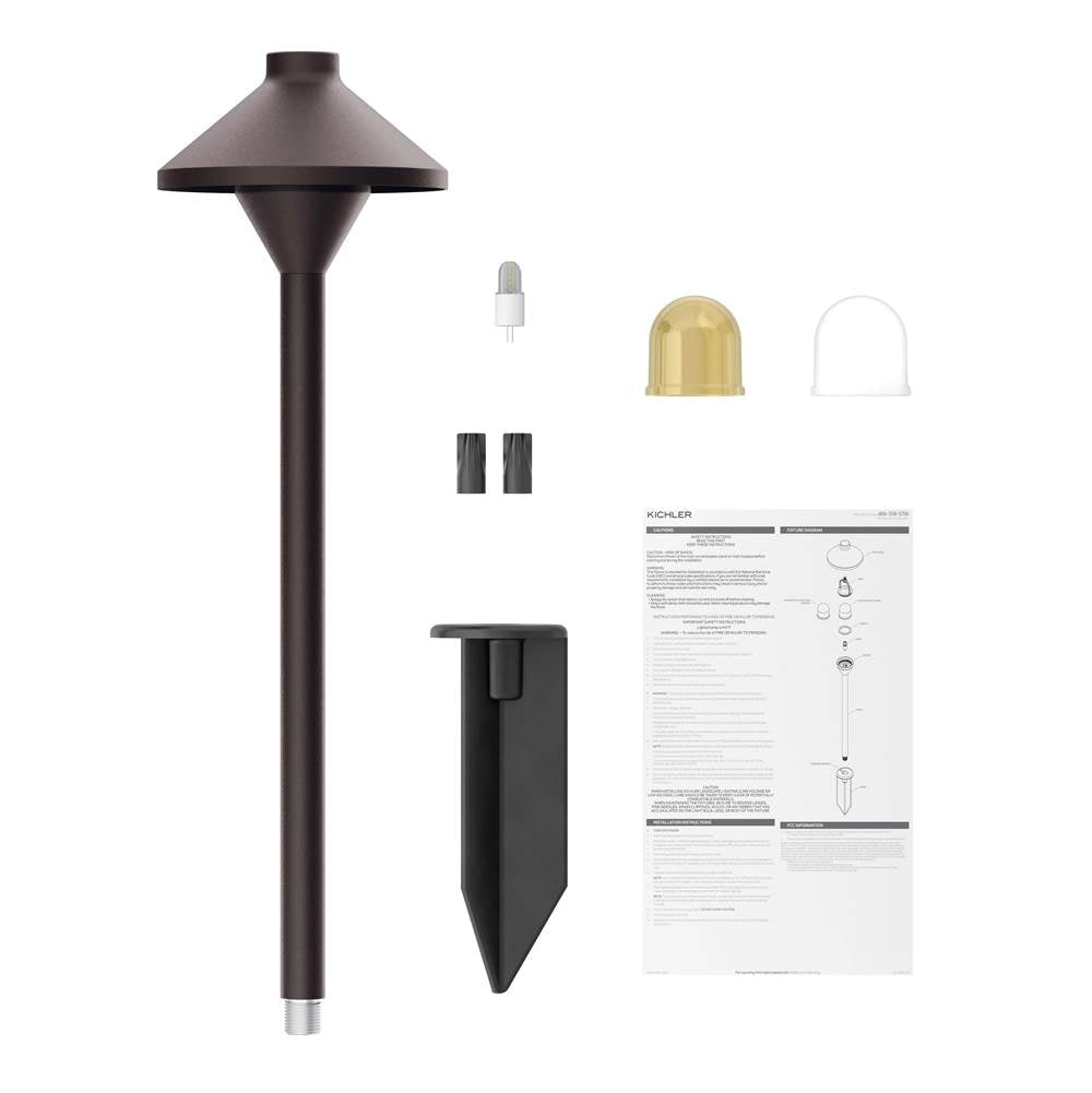 Kichler Lighting 16195AZT Architectural Bronze Adjustable Led Path Kit Image 2