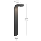 Kichler Lighting 16260BKT27 Textured Black Led Curved Path Light Image 2