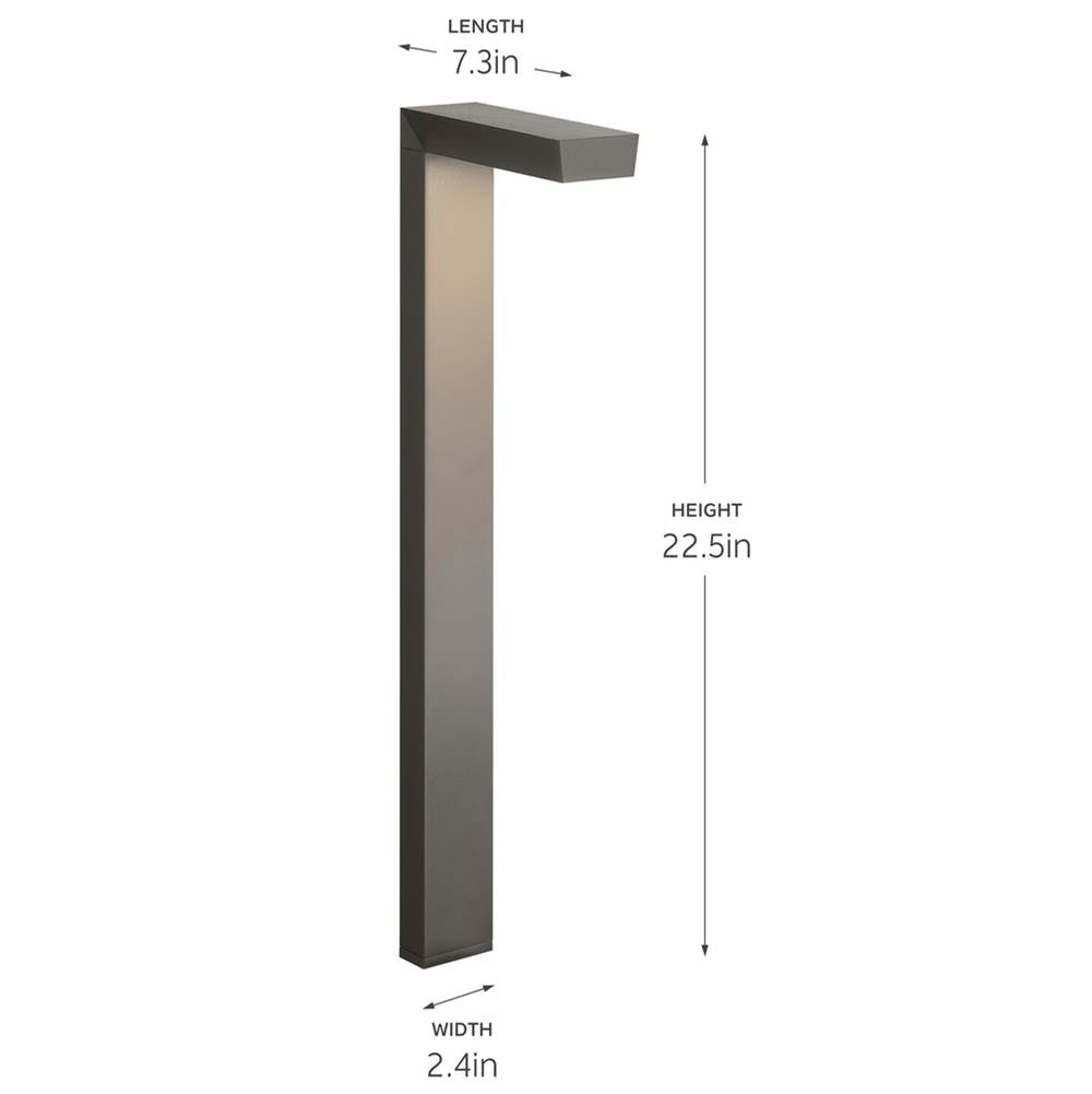Kichler Lighting 16261AZT27 Textured Architectural Bronze Led Ninety Degree Path Light Image 2