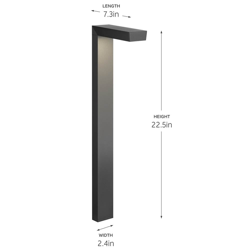 Kichler Lighting 16261BKT30 Textured Black Led Ninety Degree Path Light Image 2