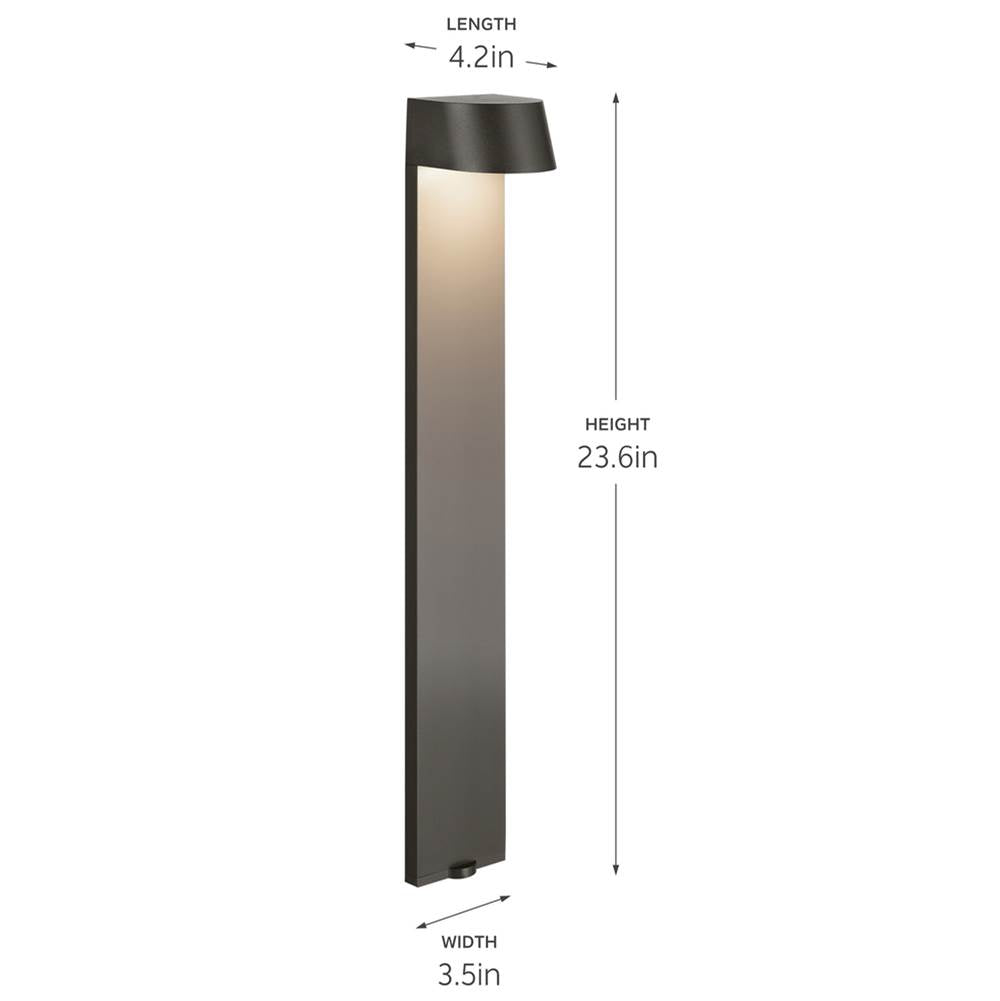 Kichler Lighting 16262AZT27 Textured Architectural Bronze Led Flared Top Path Light Image 2