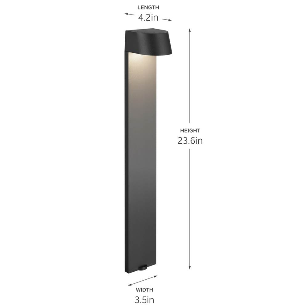 Kichler Lighting 16262BKT27 Textured Black Led Flared Top Path Light Image 2