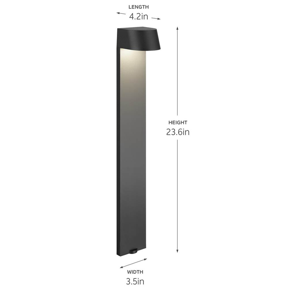Kichler Lighting 16262BKT30 Textured Black Led Flared Top Path Light Image 2