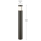Kichler Lighting 16265AZT27 Textured Architectural Bronze Led Round 24in. Bollard Image 2