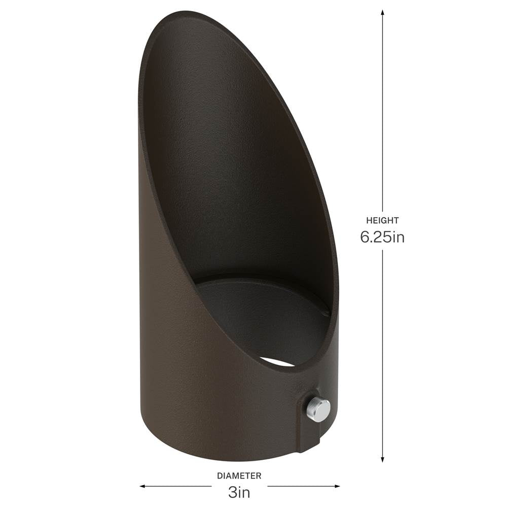 Kichler Lighting 16296AZT Textured Architectural Bronze Varia High Output Accent Long Cowl Image 1