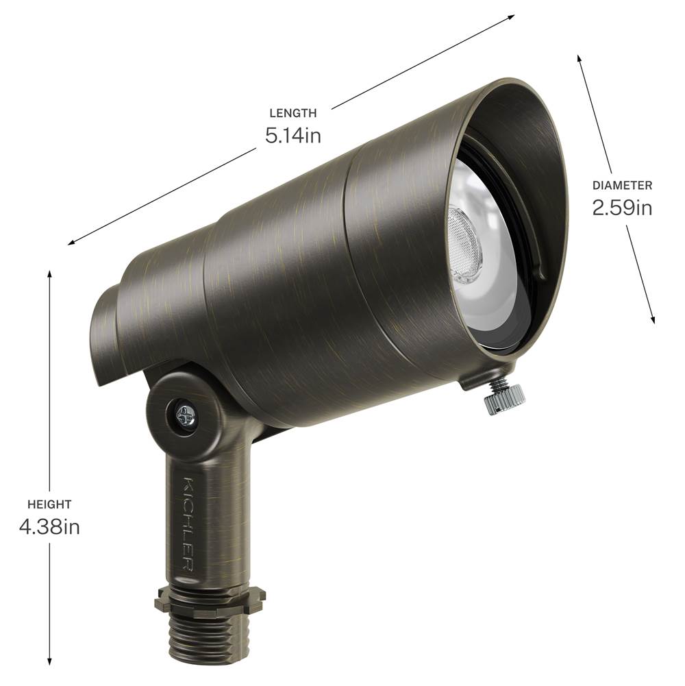Kichler Lighting 16302CBR27 Centennial Brass Integra Accent 375 Lumen 35 Deg Image 2