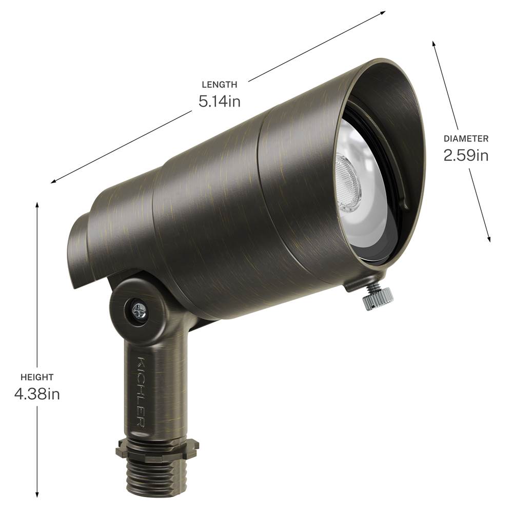 Kichler Lighting 16305CBR27 Centennial Brass Integra Accent 600 Lumen 60 Deg Image 2