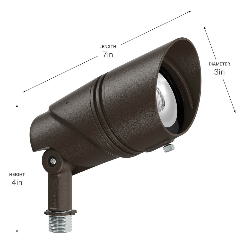 Kichler Lighting 16312AZT Textured Architectural Bronze Varia Accent High Lumen Image 6