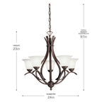 Kichler Lighting 2020TZ Tannery Bronze Chandelier 5lt Image 3