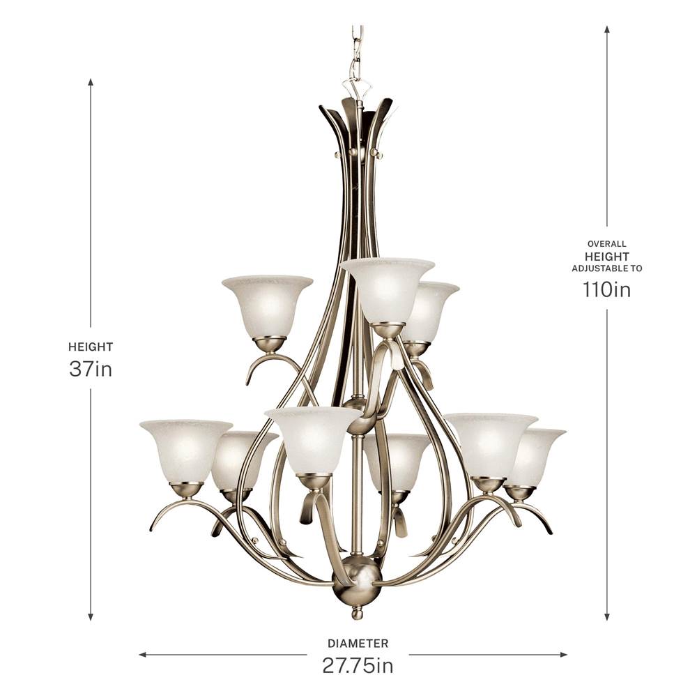 Kichler Lighting 2520NI Brushed Nickel Chandelier 9lt Image 3