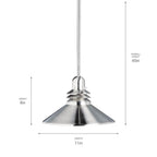 Kichler Lighting 2714NI Brushed Nickel Mini Pendant 1lt Image 3