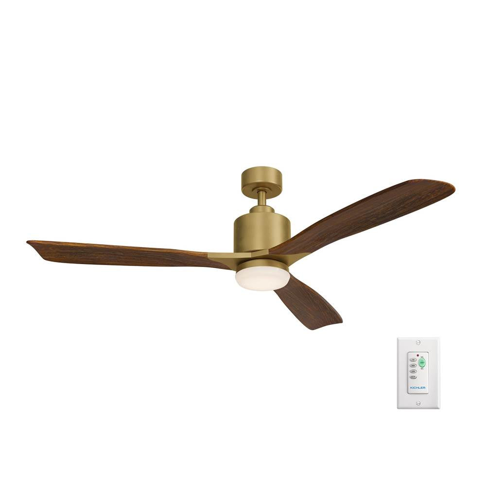 Kichler Lighting 300027NBR Natural Brass 52 Inch Ridley Ii Fan Led Image 9