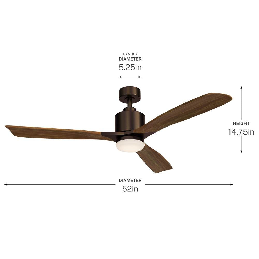 Kichler Lighting 300027OBB Oil Brushed Bronze 52 Inch Ridley Ii Fan Led Image 3
