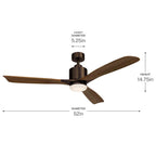 Kichler Lighting 300027OBB Oil Brushed Bronze 52 Inch Ridley Ii Fan Led Image 3