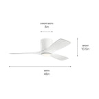 Kichler Lighting 300032MWH Matte White 48 Inch Volos Fan Led Image 2