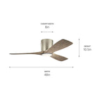 Kichler Lighting 300032NI Brushed Nickel 48 Inch Volos Fan Led Image 3