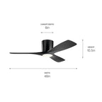 Kichler Lighting 300032SBK Satin Black 48 Inch Volos Fan Led Image 3