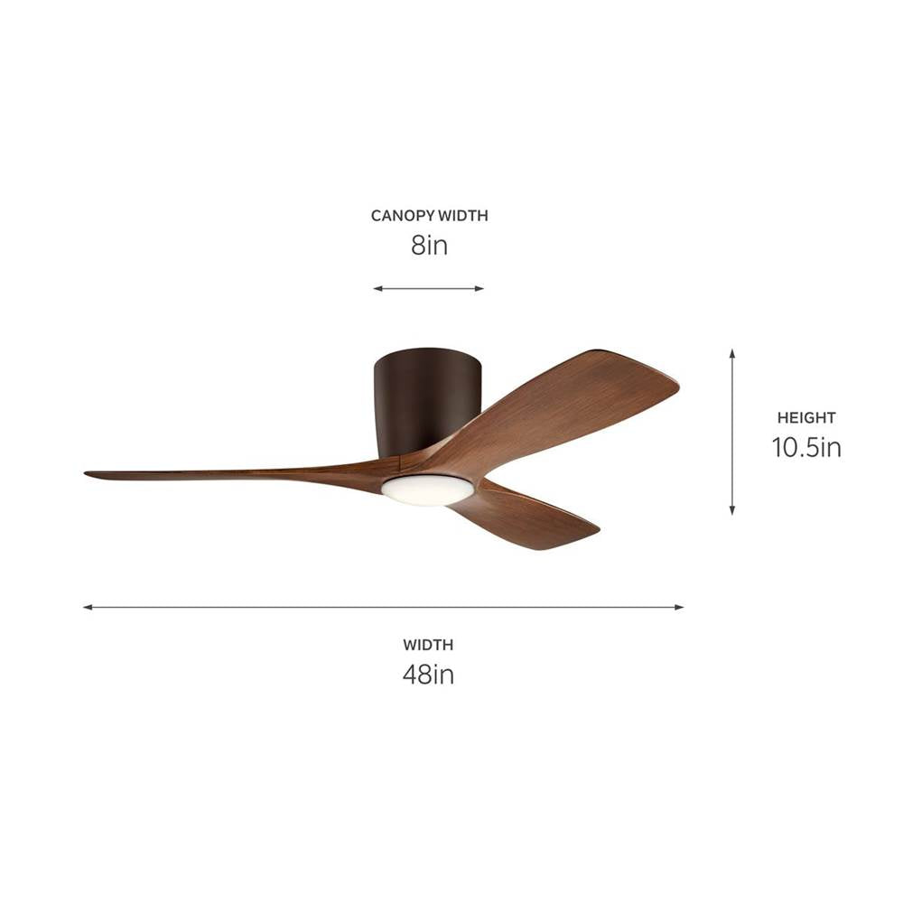 Kichler Lighting 300032SNB Satin Natural Bronze 48 Inch Volos Fan Led Image 2