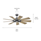 Kichler Lighting Gentry 60 Inch Gentry Fan