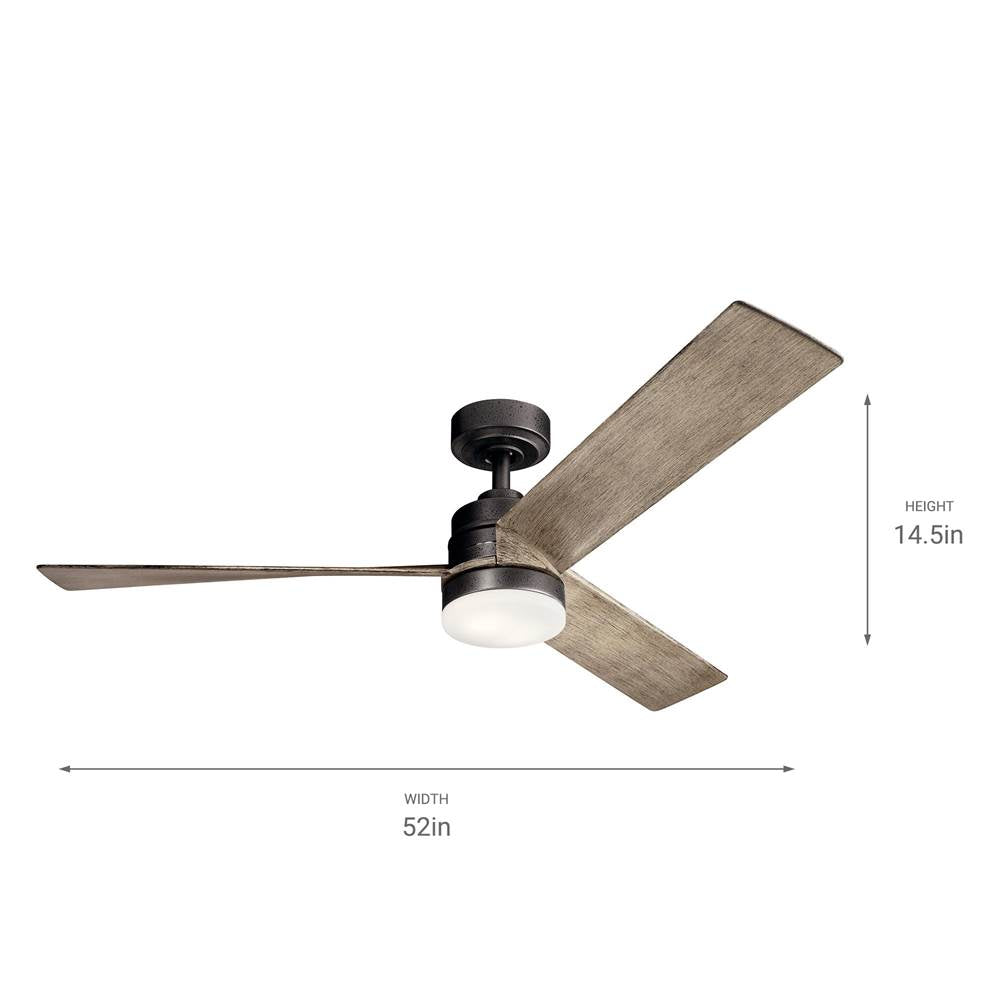 Kichler Lighting 300275AVI Anvil Iron 52 Inch Spyn Fan Led Image 2