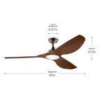 Kichler Lighting 300365PN Polished Nickel 65 Inch Imari Fan Led Image 2