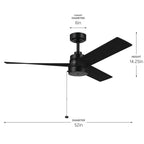 Kichler Lighting 300375BK Black 52 Inch Spyn Lite Fan Image 5