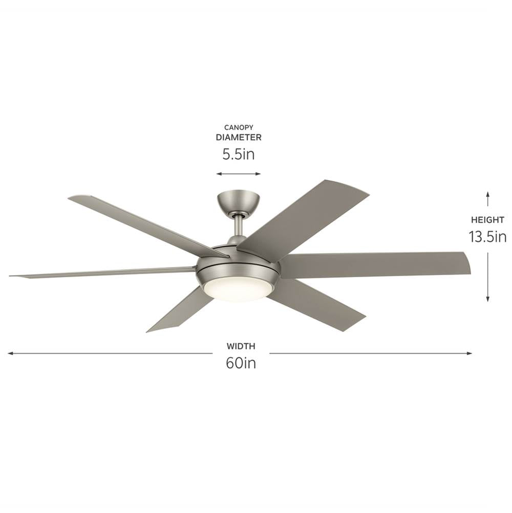 Kichler Lighting 310260NI Brushed Nickel 60 Inch Mint Fan Image 2