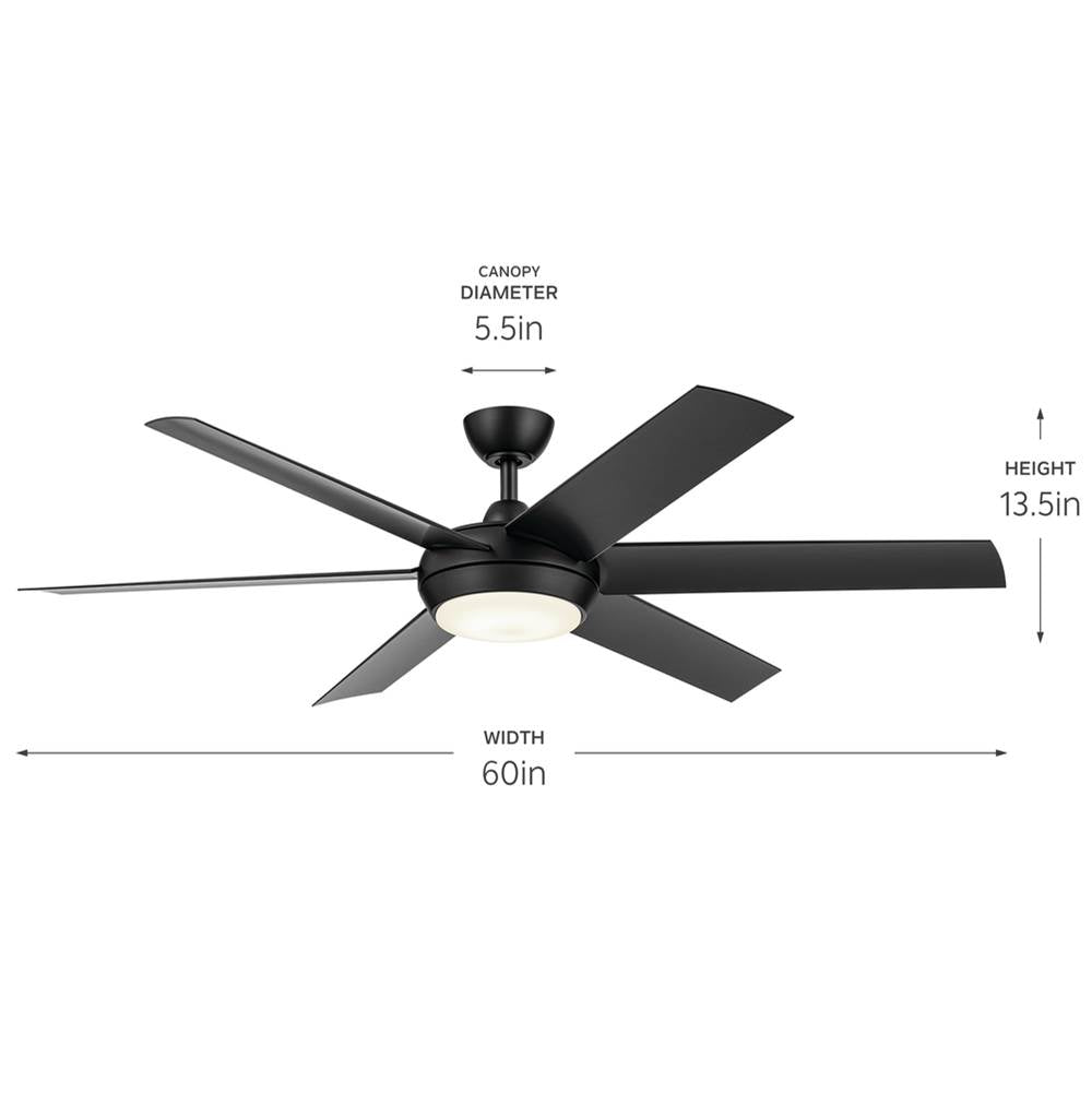 Kichler Lighting 310260SBK Satin Black 60 Inch Mint Fan Image 2