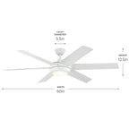 Kichler Lighting 310260WH White 60 Inch Mint Fan Image 2