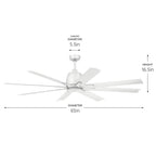 Kichler Lighting 310265MWH Matte White 65 Inch Breda Fan Image 5