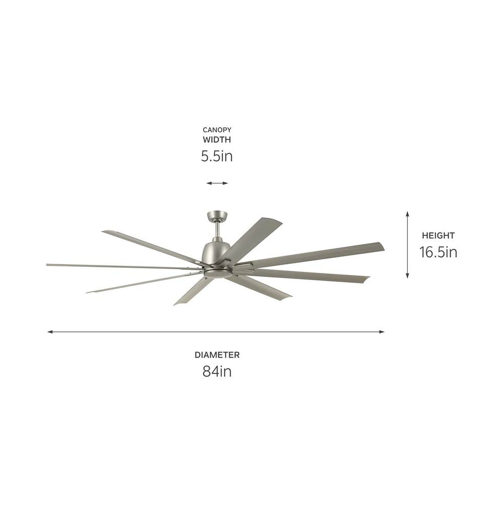 Kichler Lighting 310285NI Brushed Nickel 84 Inch Breda Fan Image 2